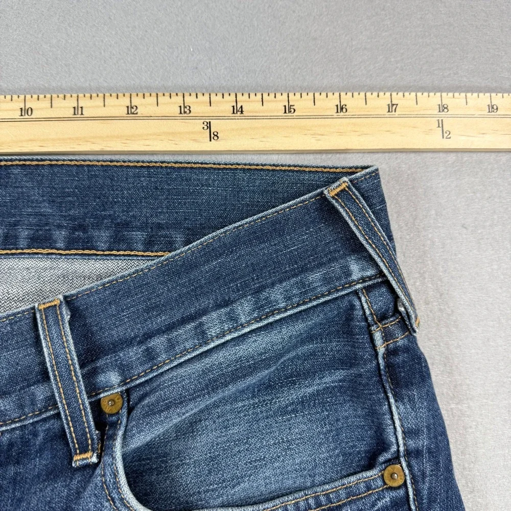 Vintage True Religion Geno Jeans Mens 32x30 Blue Selvedge Denim Button Fly USA